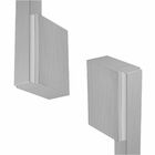 Puxador Duplo Para Porta 80cm Aço Inox Prata Escovado Orfeu