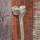 Puxador Duplo Porta Pivotante Correr Rústico  Petra  Bronze A