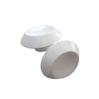 Puxador Duplo Redondo De Madeira Para Porta De Vidro Branco