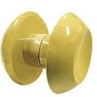 Puxador Duplo Redondo De Madeira Para Porta De Vidro Marfim