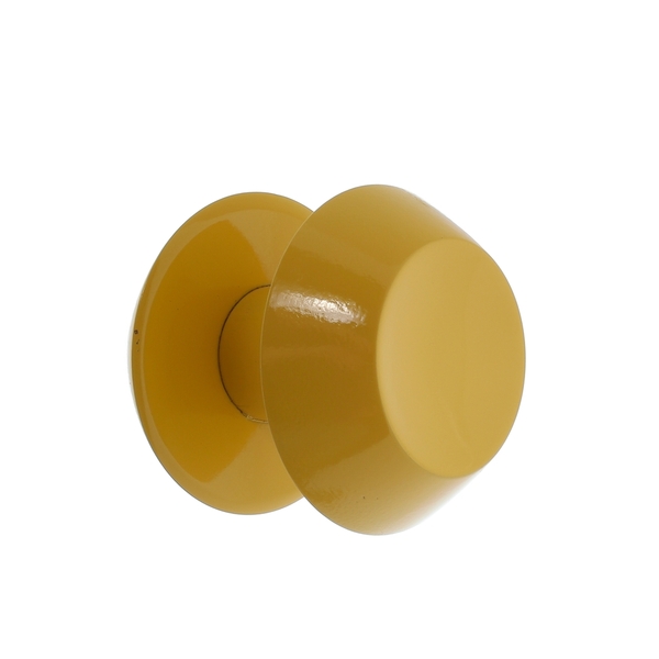 Puxador Duplo Redondo De Madeira Para Porta De Vidro Marfim