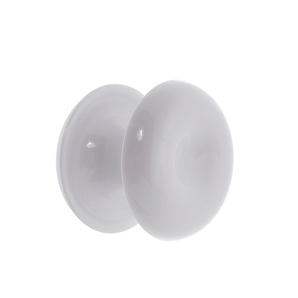 Puxador Duplo Redondo De Resina Para Porta De Vidro Branco Gr