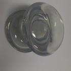 Puxador Duplo Redondo De Resina Para Porta De Vidro Fumê Gran