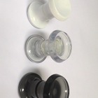 Puxador Duplo Redondo De Resina Para Porta De Vidro Incolor M