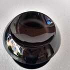 Puxador Duplo Redondo De Resina Para Porta De Vidro Preto Gra