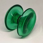 Puxador Duplo Redondo De Resina Para Porta De Vidro Verde Gra