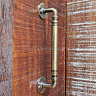 Puxador Duplo Rústico Germany  Bronze Antigo 195mm Porta Pivo