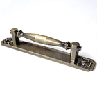 Puxador Duplo Strauss 250mm Bronze Antigo Porta Pivotante Cor