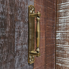 Puxador Duplo Strauss 250mm Café Antigo Porta Pivotante Corre