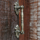 Puxador Duplo Vienna 368mm Bronze Antigo Porta Pivotante Corr