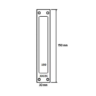 Puxador Em Aço 150mm Cromado Porta Portão Ferro Jocec 120105