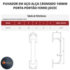 Puxador Em Aço Alça Preto 140mm Porta Portão Ferro Jocec