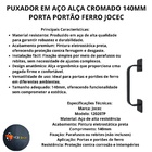Puxador Em Aço Alça Preto 140mm Porta Portão Ferro Jocec