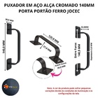 Puxador Em Aço Alça Preto 140mm Porta Portão Ferro Jocec