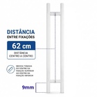 Puxador Em Aluminio P/ Porta Ferro Vidro Madeira Abrir Correr Tipo H ...