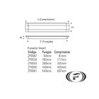 Puxador Embutir Smart 448mm Gold Zen Zp0060