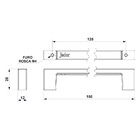 Puxador Estrela 128mm Black Silk - Jador