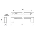 Puxador Estrela 256mm Branco - Jador