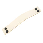 Puxador Four 4 Parafusos - Couro Legítimo Creme - Parafuso Pr