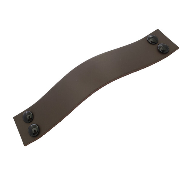 Puxador Four 4 Parafusos - Couro Legítimo Marrom Escuro - Par