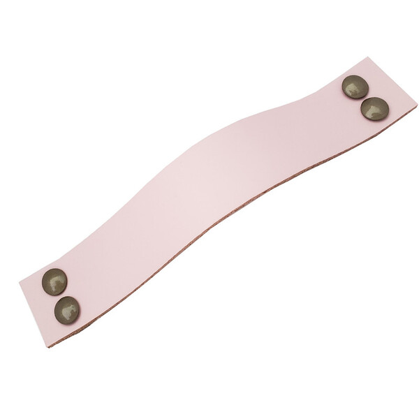 Puxador Four 4 Parafusos - Couro Legítimo Rosa - Parafuso Our