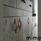 Puxador Four 4 Parafusos - Couro Legítimo Rosa - Parafuso Pra