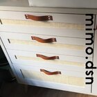 Puxador Four 4 Parafusos - Textura De Couro Azul Marinho - Pa