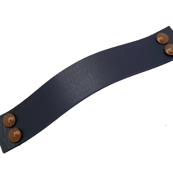 Puxador Four 4 Parafusos - Textura De Couro Azul Marinho - Pa