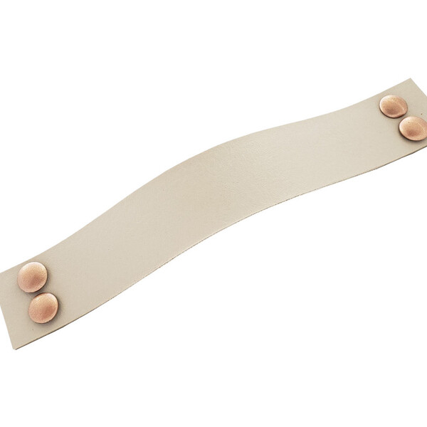 Puxador Four 4 Parafusos - Textura De Couro Creme - Parafuso