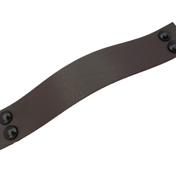 Puxador Four 4 Parafusos - Textura De Couro Marrom Escuro - P