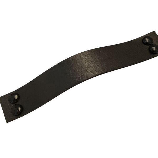 Puxador Four 4 Parafusos - Textura De Couro Preto - Parafusos