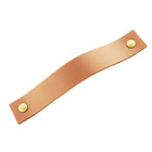 Puxador Full Parafuso - Couro Legítimo Marrom - Parafuso Dour