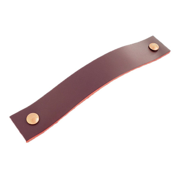 Puxador Full Parafuso - Couro Legítimo Marsala - Parafuso Ros