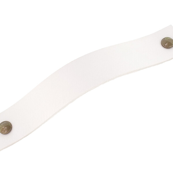 Puxador Full Parafuso - Textura De Couro Branco - Parafuso Ou