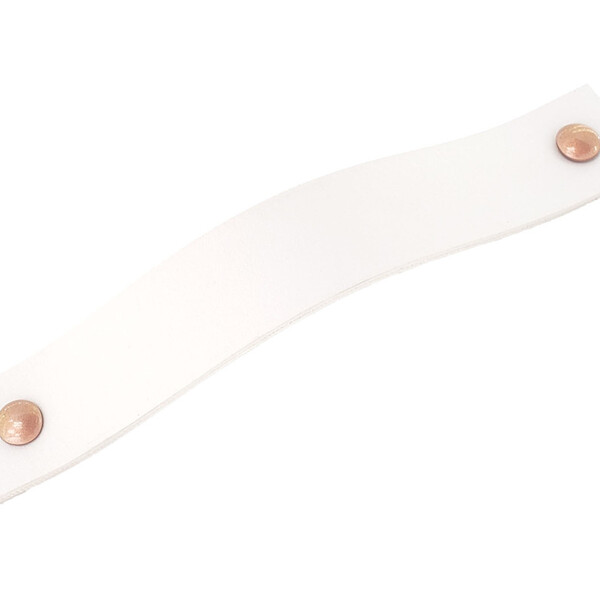 Puxador Full Parafuso - Textura De Couro Branco - Parafuso Ro