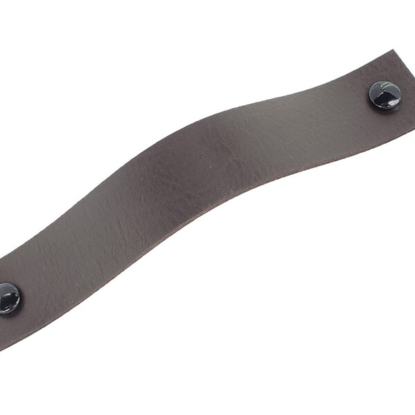 Puxador Full Parafuso - Textura De Couro Marrom Escuro - Para