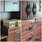 Puxador Full Parafuso - Textura De Couro Rosa - Parafuso Ouro