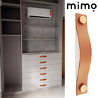 Puxador Full Tampa - Couro Legítimo Vermelho - Tampa Preta