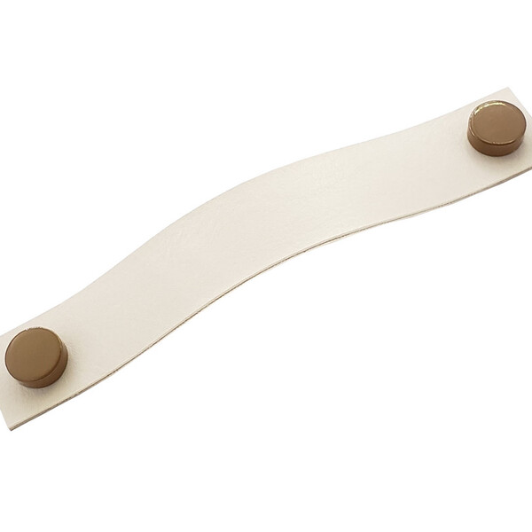 Puxador Full Tampa - Textura De Couro Creme - Tampa Marrom