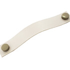 Puxador Full Tampa - Textura De Couro Creme - Tampa Ouro Velho