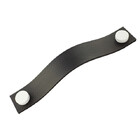 Puxador Full Tampa - Textura De Couro Preto - Tampa Branca