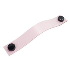 Puxador Full Tampa - Textura De Couro Rosa - Tampa Preta