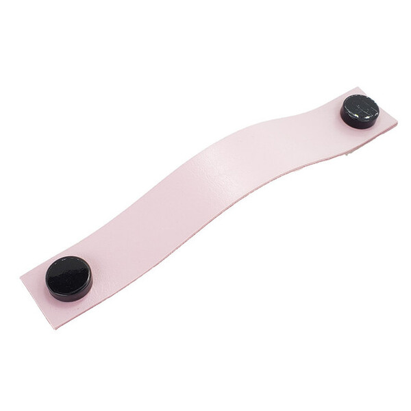 Puxador Full Tampa - Textura De Couro Rosa - Tampa Preta