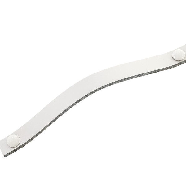 Puxador Fullfi Parafuso - Couro Legítimo Branco - Parafuso Br