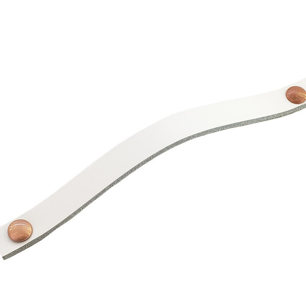 Puxador Fullfi Parafuso - Couro Legítimo Branco - Parafuso Co