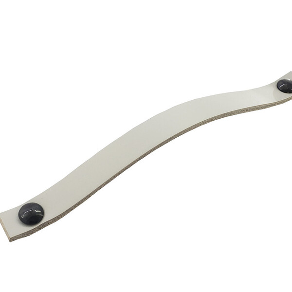 Puxador Fullfi Parafuso - Couro Legítimo Cinza - Parafuso Pre