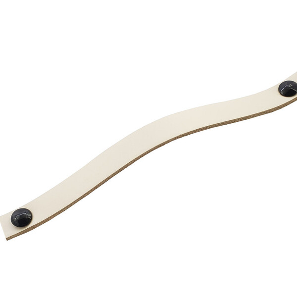 Puxador Fullfi Parafuso - Couro Legítimo Creme - Parafuso Pre