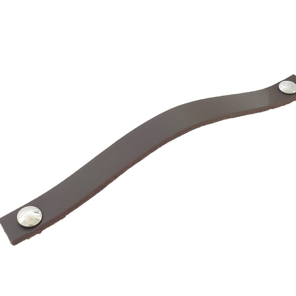 Puxador Fullfi Parafuso - Couro Legítimo Marrom Escuro - Para