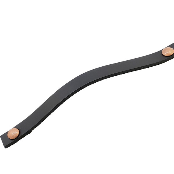 Puxador Fullfi Parafuso - Couro Legítimo Preto - Parafuso Cob