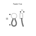 Puxador Fune Ponto Couro Marrom Dourado Fosco Zen Unico